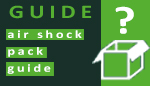 Air shock pack guide